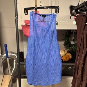 Koral Periwinkle Mesh Sleeveless Top